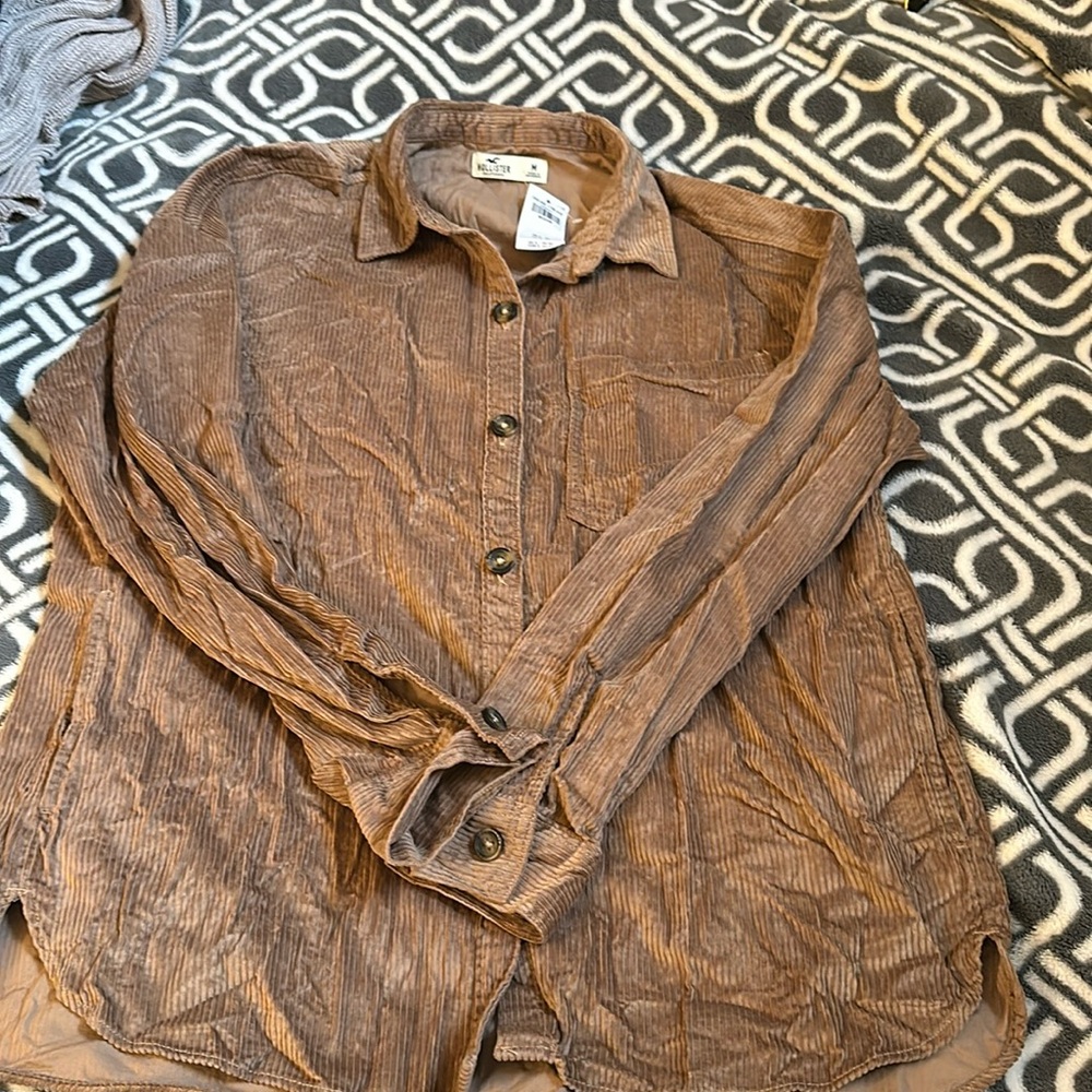 Hollister Womens Corduroy Shirt Jacket